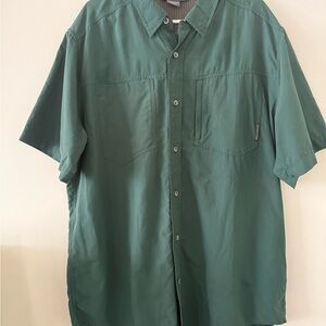Exofficio Men's Short-Sleeve Button-Down Shirt - Dark Green